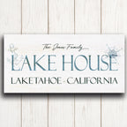 Family Lake House Personalized Wall Art