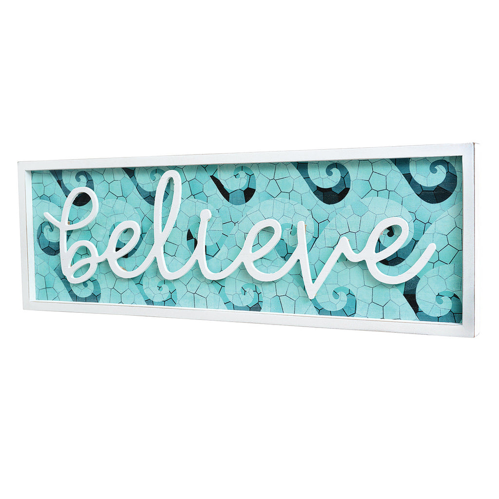 Believe Mosaic Coastal Wall Art- SALE