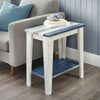 Abalone Stripe Rectangle End Table