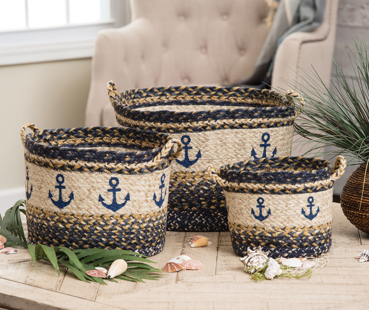 Anchor Braided Utility Baskets