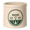 Anchor Personalized Established Crock - Green