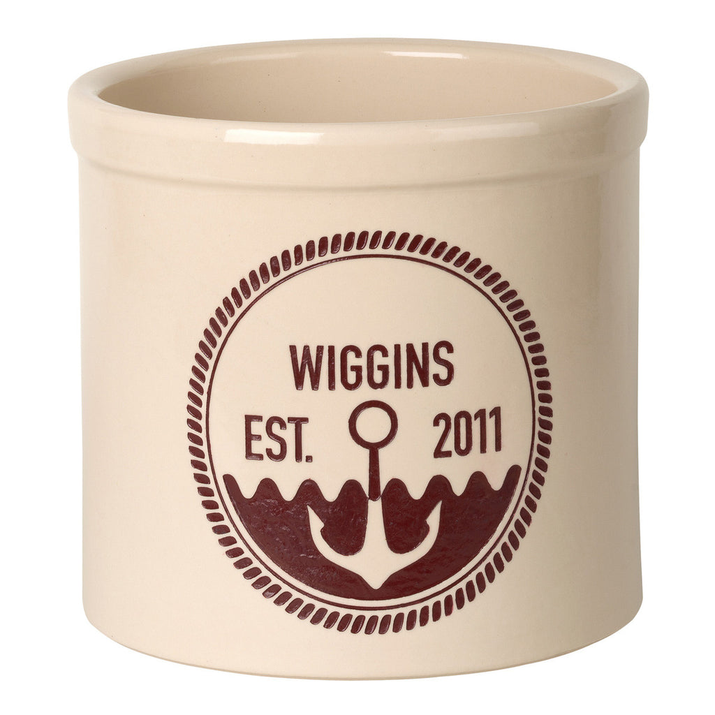 Anchor Personalized Established Crock - Red