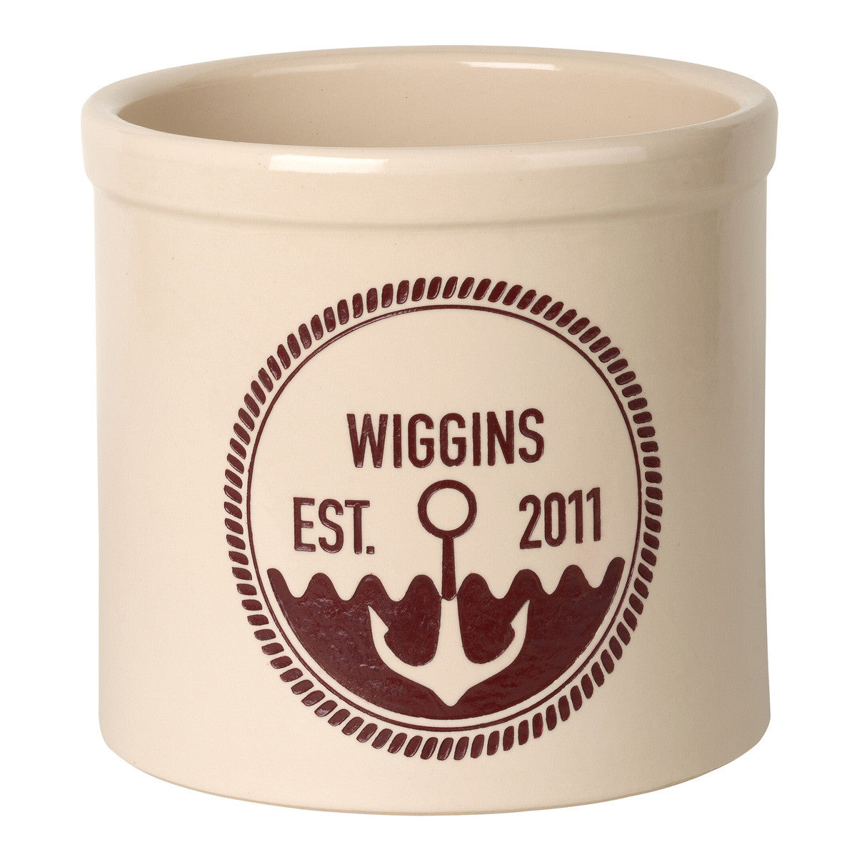 Anchor Personalized Established Crock - Red