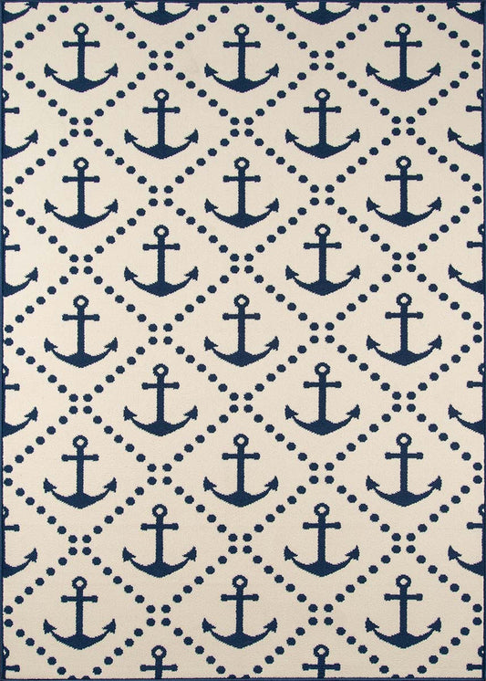 Anchors Away Ivory Indoor/Outdoor Rug Collection