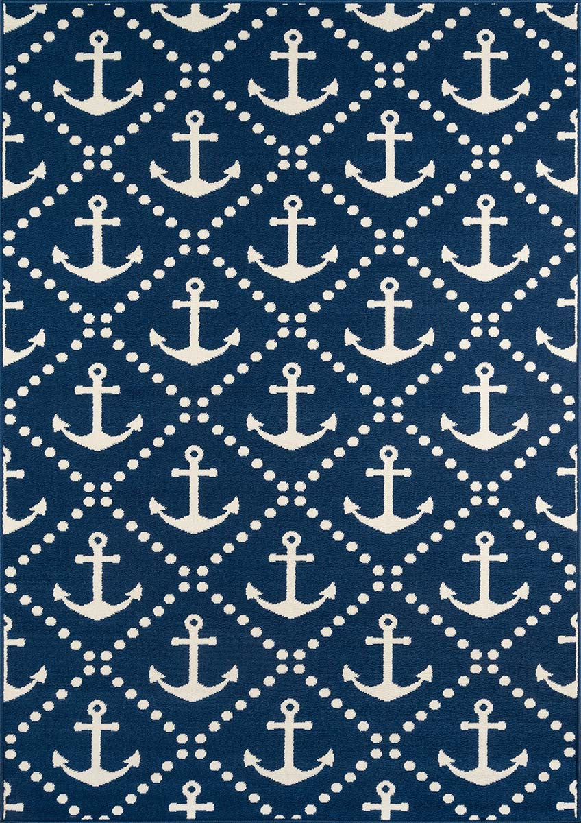 Anchors Away Navy Indoor/Outdoor Rug Collection