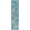 Antigua Shells Aqua Indoor/Outdoor Rug - 2 x 8