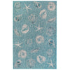 Antigua Shells Aqua Indoor/Outdoor Rug - 7 x 9