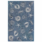 Antigua Shells Navy Indoor/Outdoor Rug - 7 x 9