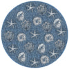 Antigua Shells Navy Indoor/Outdoor Rug - 8 Ft. Round - OUT OF STOCK UNTIL 10/20/2026