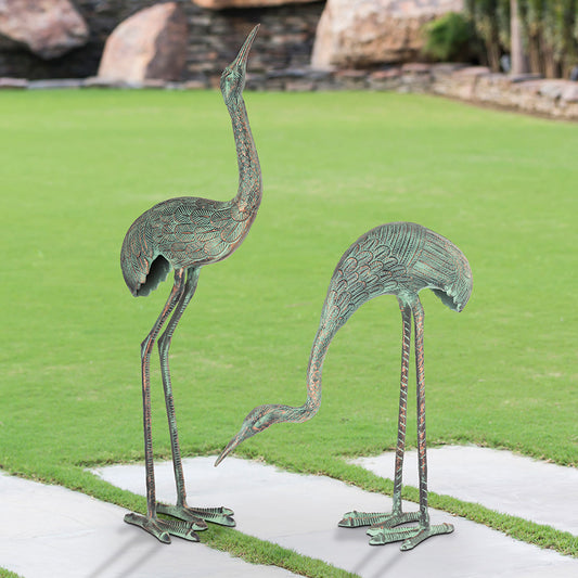 Hungry Cranes Statuary - Set of 2