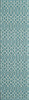 Baja Diamond Geo Blue Rug - 2 x 8