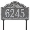 Rope and Shell Lawn Address Plaque - Pewter Silver