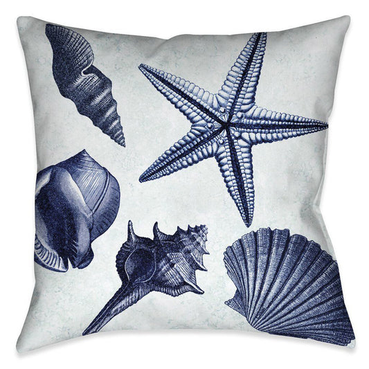 Seashell Shore 18 x 18 Outdoor Pillow