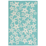 Starfish Sea Blue Indoor/Outdoor Rug - 5 x 8