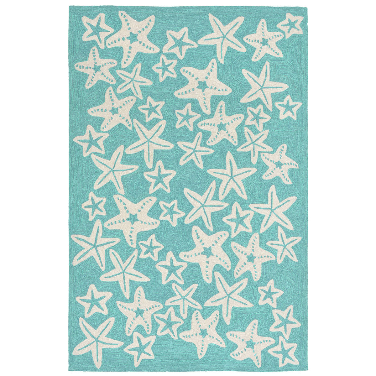 Starfish Sea Blue Indoor/Outdoor Rug - 5 x 8