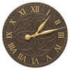Artisan Flower Indoor/Outdoor Wall Clock - French Bronze