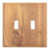 Teak Double Switch Cover