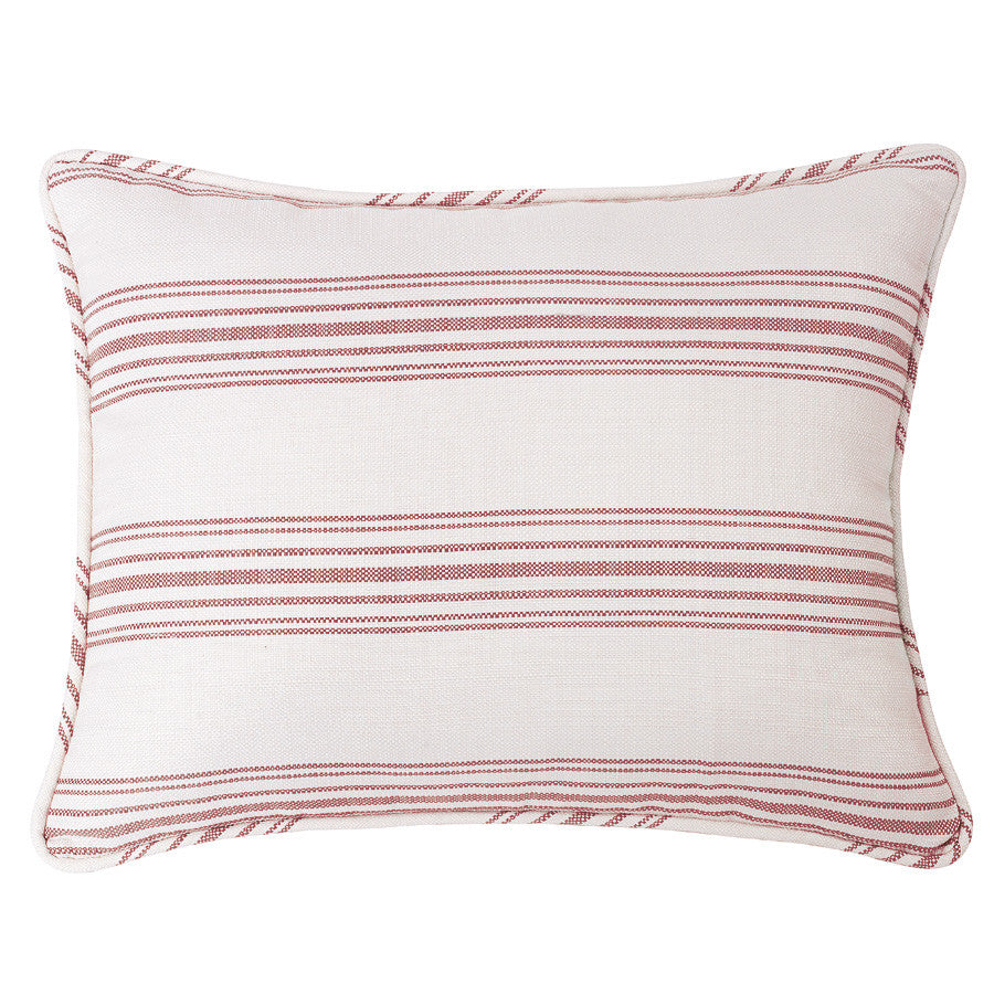 Prescott Red Stripe Queen Shams - Set of 2