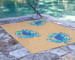 Blue Crabs Indoor/Outdoor Rug - 2 x 5 - OUT OF STOCK UNTIL 08/28/2026