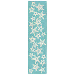 Starfish Sea Blue Indoor/Outdoor Rug - 2 x 8