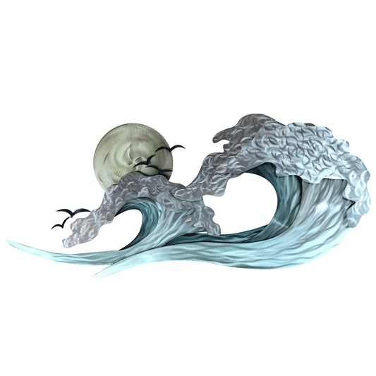 Waves Crashing II Metal Wall Art