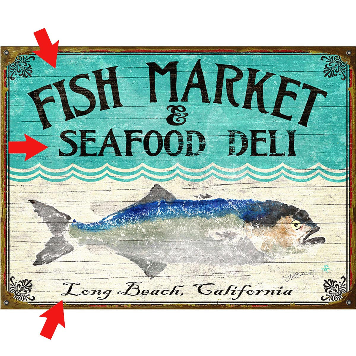 Bluefish Personalized Sign - 28 x 38