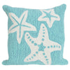 Starfish Sea Blue Indoor/Outdoor Pillow - OVERSTOCK