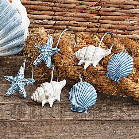Coastal Mist Shower Curtain Hooks