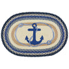 Blue Anchor Braided Rug - 20 x 30