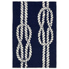 Sailor's Knotty Navy Indoor/Outdoor Rug - 2 x 3