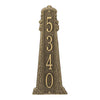 Large Lighthouse Vertical House Number Plaque - Antique Bronze