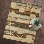Seashell Boardwalk Rug - 5 x 7