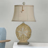 Silver Accented Sand Dollar Table Lamp