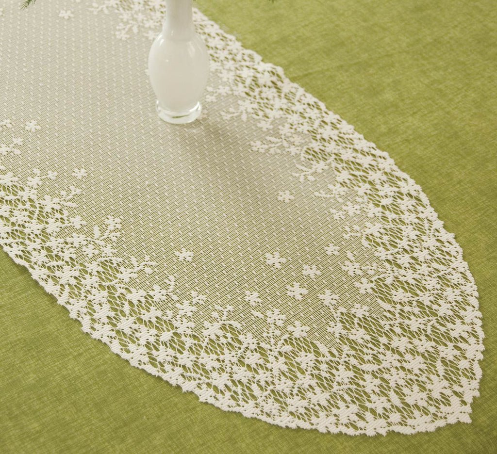 Blossom Ecru Lace Runner - 12 x 54
