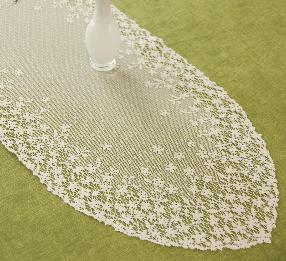 Blossom Ecru Lace Runner - 12 x 54