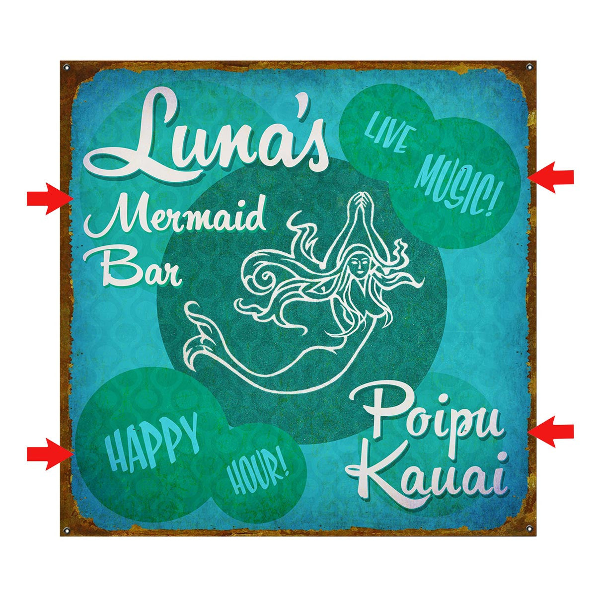 G Mermaid Bar Personalized Sign - 28 x 28