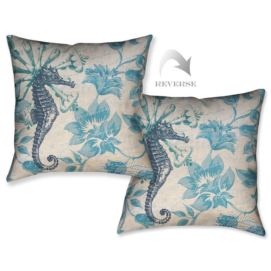 Seahorse Garden Pillow