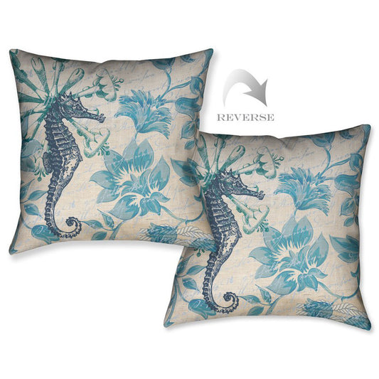 Seahorse Garden Pillow