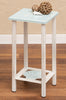 Weathered Blue Seashell Accent Table