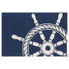 Frontporch Ship Wheel Navy Rug - 3 x 4