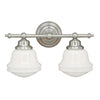 Plantation 2 Light Vanity Lamp - Satin Nickel