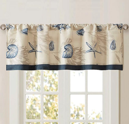 Blue Beach Valance