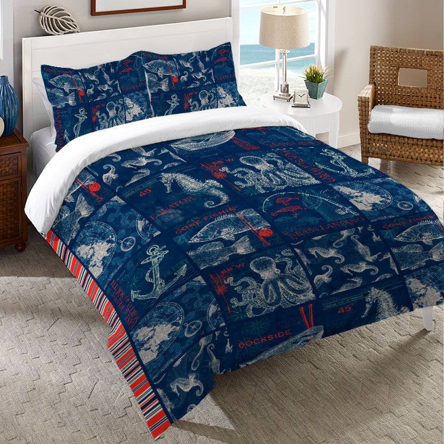 Patriotic Sea Duvet Cover - Queen