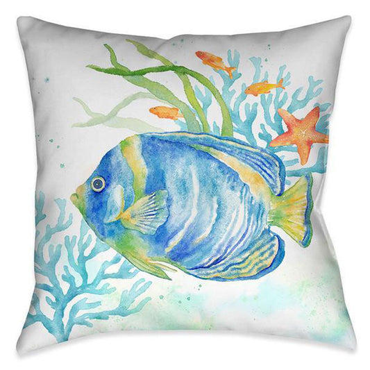 Angelfish Adventure 20 x 20 Outdoor Pillow