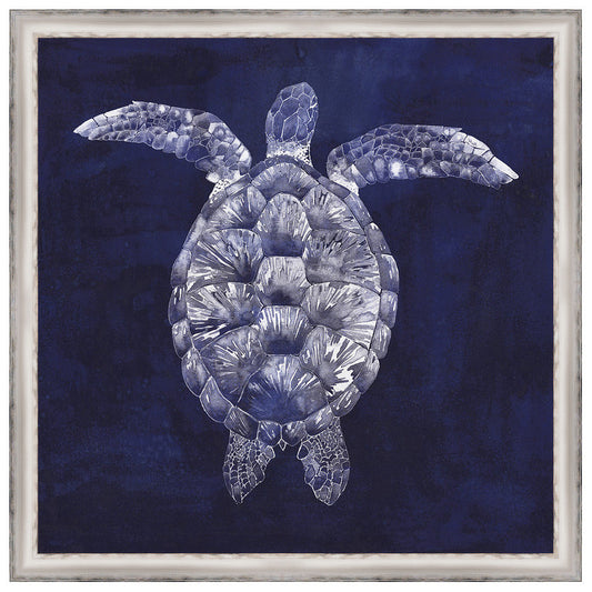 Custom Sea Turtle Shadow I Framed Canvas