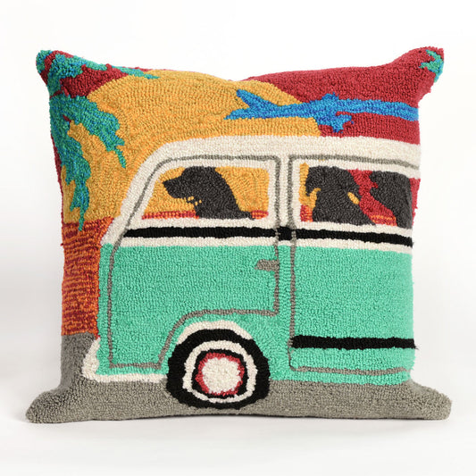 Beach Trip Sunset Indoor/Outdoor Pillow