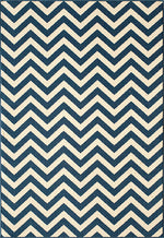 Baja Chevron Navy Rug - 8 x 11