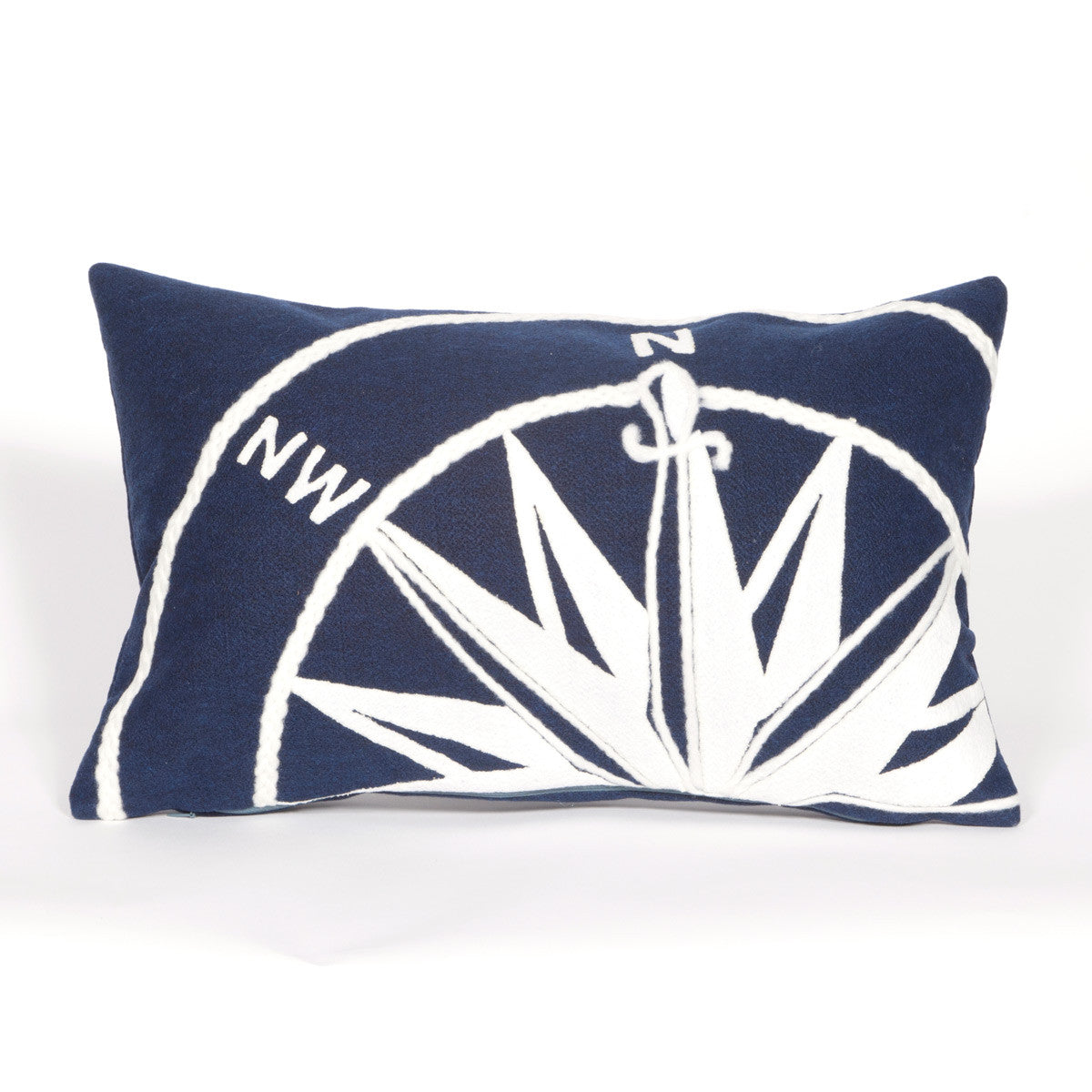 Compass Marine Indoor/Outdoor Rectangle Pillow