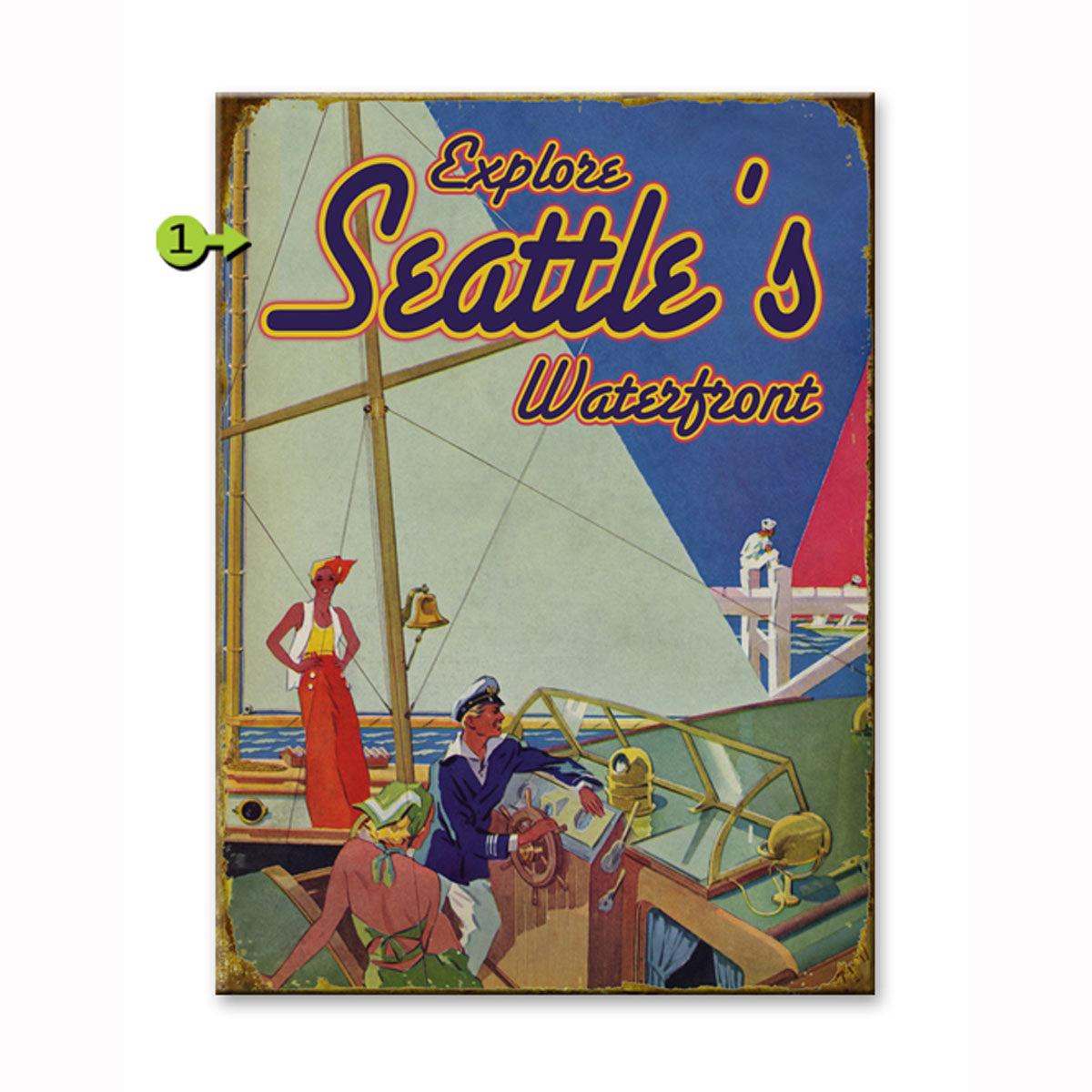 Explore the Waterfront Personalized Sign - 17 x 23