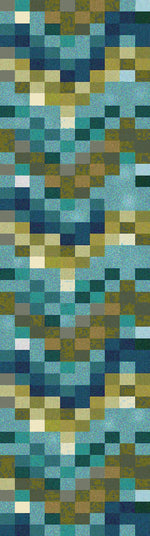 Aqua Spa Tiles Rug - 2 x 8